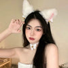Women's Fluffy Plush Cos Animal Ear Headbands Polyester Fiber Handmade