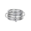 Women's Fourlayer Stacked Ring Titanium Steel 18K Gold Plated Geometric Style Hand Jewelry