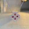 Women's Fourleaf Clover S925 Sterling Silver Ochain Necklace With Yellow Diamond Design And Light Luxury Style