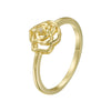 Women's French Gentle Camellia 925 Sterling Silver Ring With Flower Pattern And Electroplating Design