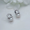 Women's French Geometric Freshwater Pearl Earrings