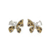 Women's French Retro Copper Earrings With Dead Leaf Butterfly Design And Electroplating Treatment