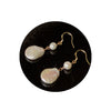 Women's French Retro Handmade High Gloss Baroque Shaped Freshwater Pearl Geometric Earrings