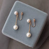 Women's French Retro Natural Freshwater Pearl Ear Clip Earrings Alien Shape Exotic Style