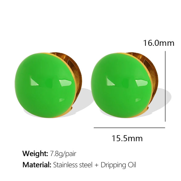 Women's French Retro U Shape 316L Stainless Steel Gold Plated Earrings