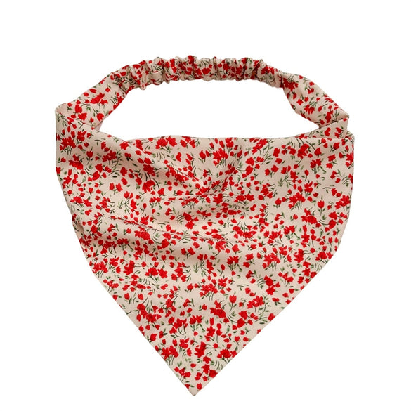 Women's Fresh Cloth Geometric Triangle Bag And Square Hair Accessories Elastic Band