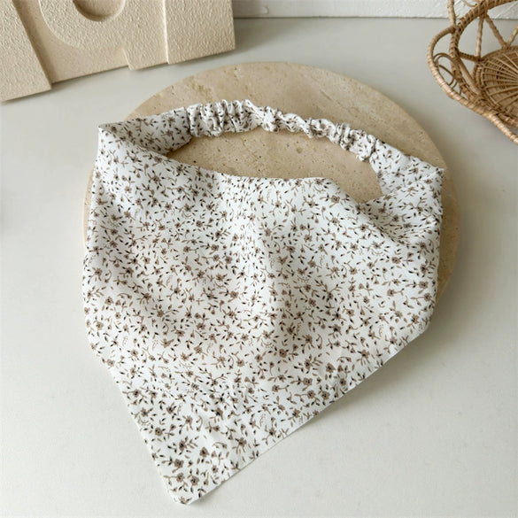 Women's Fresh Cloth Geometric Triangle Bag And Square Hair Accessories Elastic Band