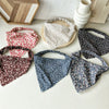 Women's Fresh Cloth Geometric Triangle Bag And Square Hair Accessories Elastic Band