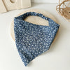 Women's Fresh Cloth Geometric Triangle Bag And Square Hair Accessories Elastic Band