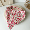Women's Fresh Cloth Geometric Triangle Bag And Square Hair Accessories Elastic Band