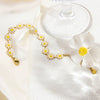 Women's Fresh Flower Stainless Steel And Titanium Steel Electroplated Bracelet