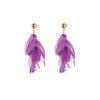Women's Fresh Resin Petals Long Tassel Earrings With Flower Pattern And Electroplating