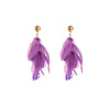 Women's Fresh Resin Petals Long Tassel Earrings With Flower Pattern And Electroplating