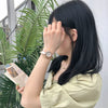 Women's Fresh Style Alloy Watch With Round Dial And Stainless Steel Pin Buckle Retro Artistic And Leisure Design
