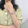 Women's Fresh Style Alloy Watch With Round Dial And Stainless Steel Pin Buckle Retro Artistic And Leisure Design