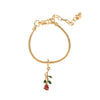 Women's Fresh Style Fruit Pattern Brass Electroplated Bracelet Pendant