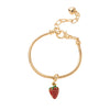 Women's Fresh Style Fruit Pattern Brass Electroplated Bracelet Pendant