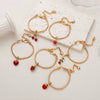 Women's Fresh Style Fruit Pattern Brass Electroplated Bracelet Pendant