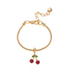 Women's Fresh Style Fruit Pattern Brass Electroplated Bracelet Pendant