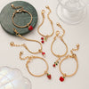 Women's Fresh Style Fruit Pattern Brass Electroplated Bracelet Pendant