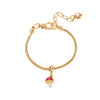 Women's Fresh Style Fruit Pattern Brass Electroplated Bracelet Pendant