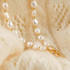 Women's Freshwater Baroque Pearl Splicing Copper Beaded Necklace With Alloy Pendant And Electroplating Process