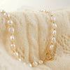 Women's Freshwater Baroque Pearl Splicing Copper Beaded Necklace With Alloy Pendant And Electroplating Process