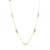 Women's Freshwater Cultured Pearl And Stainless Steel Geometric Pattern Fine Clavicle Chain With Electroplating