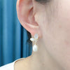 Women's Freshwater Pearl And Natural Shell Sea Motherofpearl Butterfly Earrings Rice And Droplet Shape