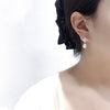 Women's Freshwater Pearl And Seashell Fritillaria Four Leaf Clover Drop Earrings Oblate And Rice Shape S925