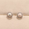 Women's Freshwater Pearl And Zircon Inlaid Jewelry Earrings Rings Necklaces