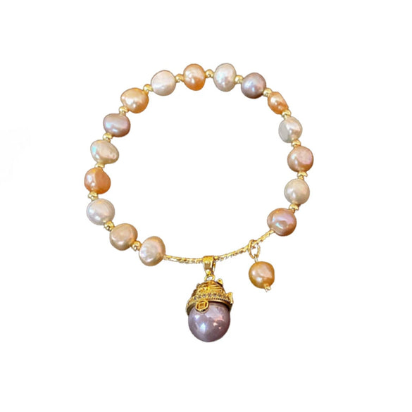 Women's Freshwater Pearl Animal Zodiac Inlaid French Niche Light Luxury Bracelet