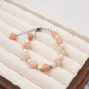 Women's Freshwater Pearl Bracelet With Heart And Geometric Design Manual Crafted