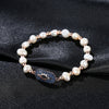 Women's Freshwater Pearl Bracelet With Zircon Accents Geometric Minimalist Copper Design With Electroplated Finish