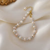 Women's Freshwater Pearl Geometric Stitching Beaded Ball Bracelet