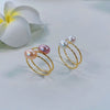 Women's Freshwater Pearl Goldfilled Copper Alloy Ring In Rice And Droplet Shapes