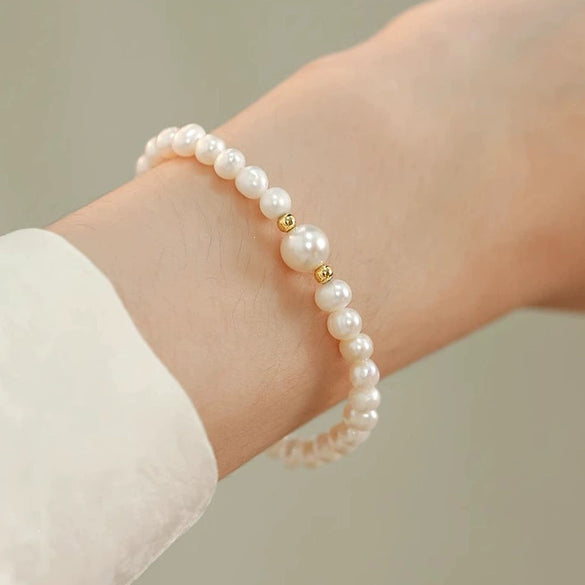 Women's Freshwater Pearl Handmade Copper Plastic Natural Style Bracelet Jewelry