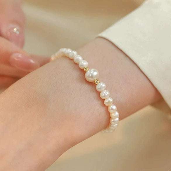 Women's Freshwater Pearl Handmade Copper Plastic Natural Style Bracelet Jewelry