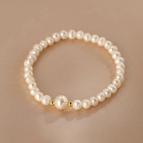 Women's Freshwater Pearl Handmade Copper Plastic Natural Style Bracelet Jewelry