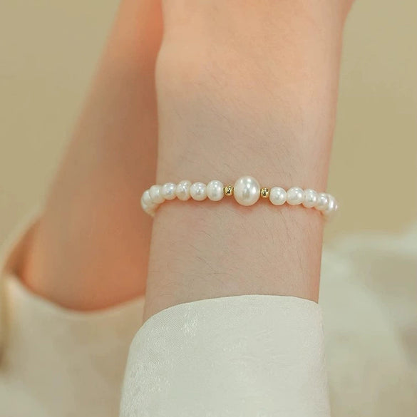 Women's Freshwater Pearl Handmade Copper Plastic Natural Style Bracelet Jewelry
