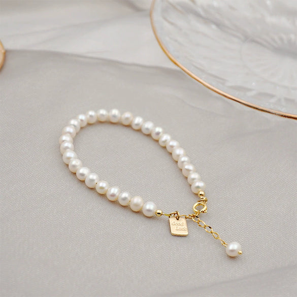 Women's Freshwater Pearl Handmade Geometric Bracelets Light Luxury And Highend Accessories
