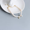 Women's Freshwater Pearl Heart Pattern Weaving Bracelet