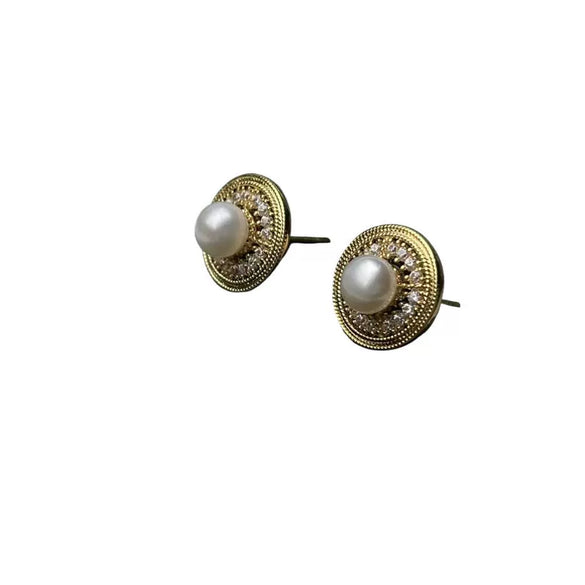Women's Freshwater Pearl Oblate Earrings