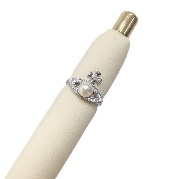 Women's Freshwater Pearl Ring Copper Round Pearl Opening Jewelry