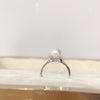 Women's Freshwater Pearl Ring S925 Sterling Silver Round Light Luxury