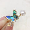 Women's Freshwater Pearl Ring With Copper And Round Pearl In Fashion Style