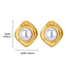 Women's Freshwater Pearl Stainless Steel Earrings With Heart Shape Bow Tie And Wave Pattern Electroplating Style