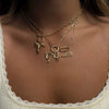 Women's Fruit Pattern Copper Gold Electroplated Pendant Necklace With Regular Chain