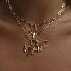 Women's Fruit Pattern Copper Gold Electroplated Pendant Necklace With Regular Chain