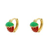 Women's Fruit Shape Copperzinc Alloy Electroplated Strawberry Earrings